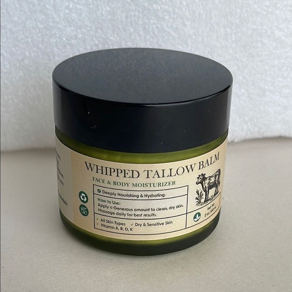 Whipped Beef Tallow Organic Nourishing Cream, Moisturizer, Lotion Cream.
